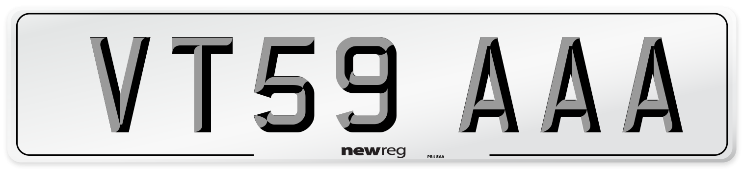 VT59 AAA Number Plate from New Reg